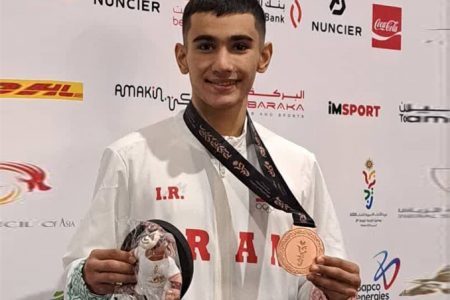 مدال برنز آسیا بر گردن رزمیکار اسلامشهری