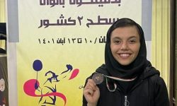 برنز کشوری بر گردن مبینا ندائی
