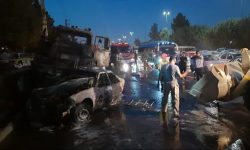 برخورد تریلی بی احتیاط با ۴ خودرو در کمربندی الغدیر
